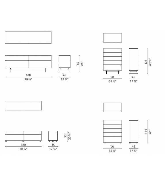 Uni Notte Cappellini Chest of Drawers