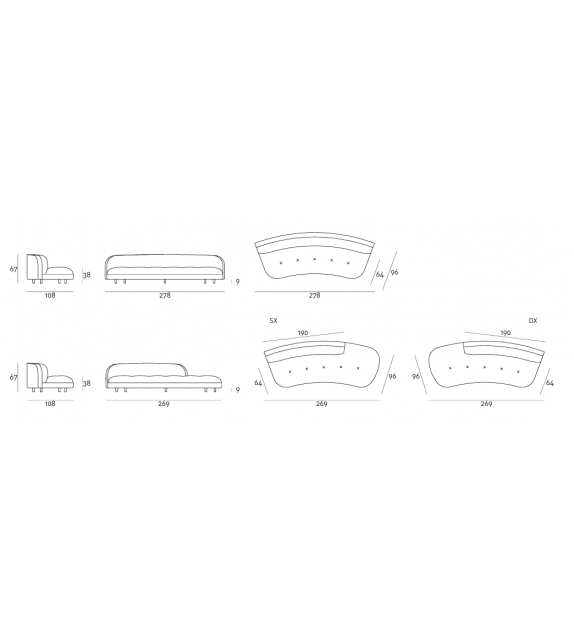 Gala Living Divani Sofa