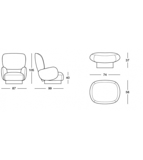 853 Yori-Kiri Zanotta Fauteuil