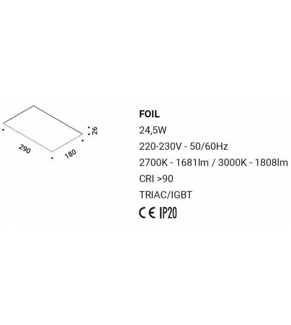 Foil Eco Led Applique Davide Groppi