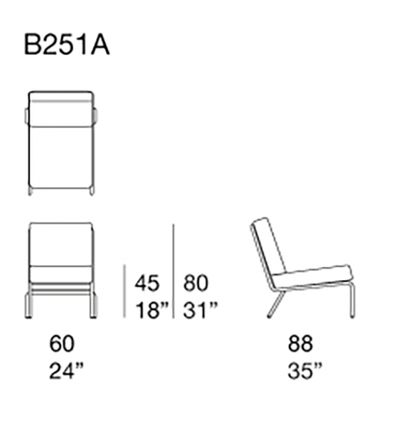 Azul Paola Lenti Armchair