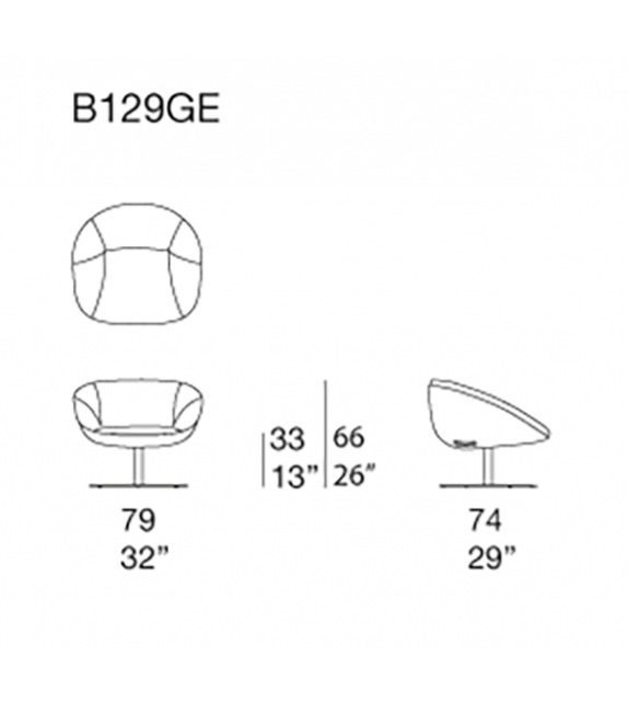 Amable Paola Lenti Swivel Armchair