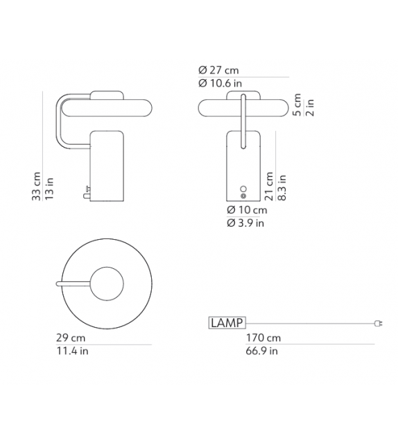 Tratto Kundalini Lampe de Table