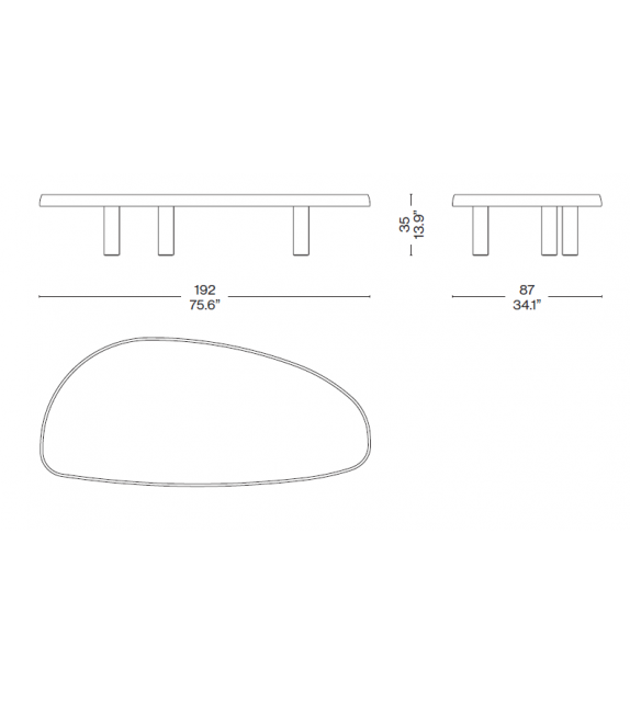 Table Basse en Forme Libre Cassina Couchtisch