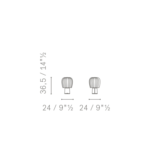 Nymph Poltrona Frau Lampada da Tavolo