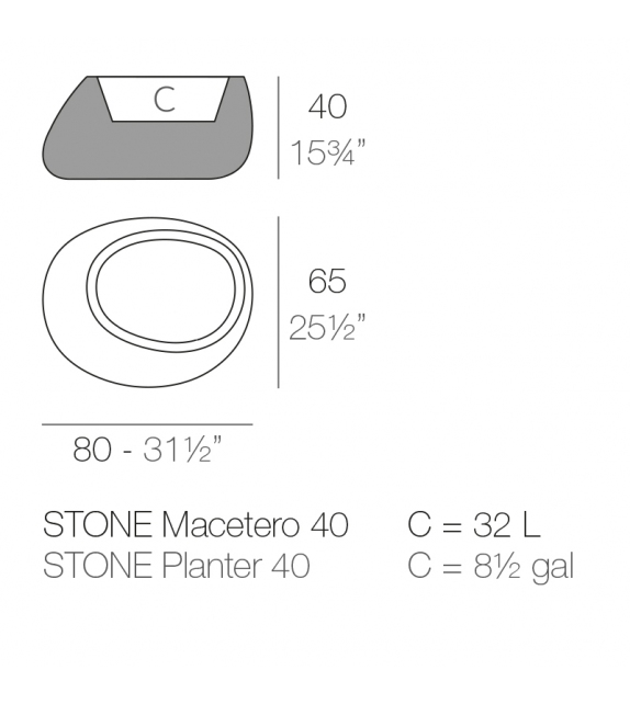 Stone 40 Vondom Vase