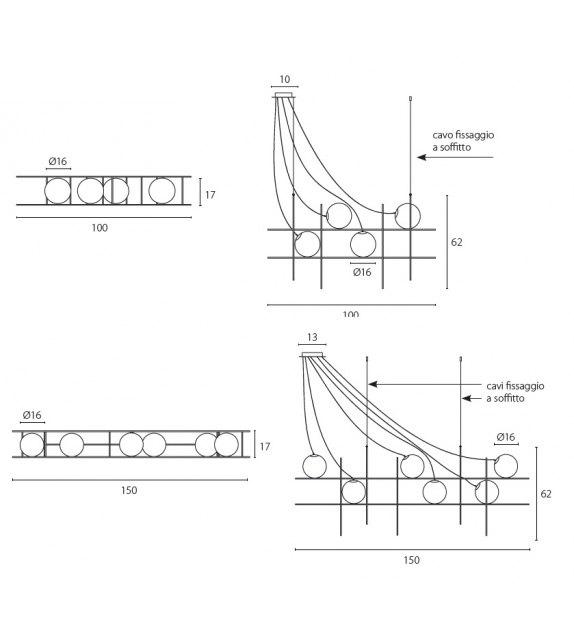 Iron - S Riflessi Lampada a Sospensione