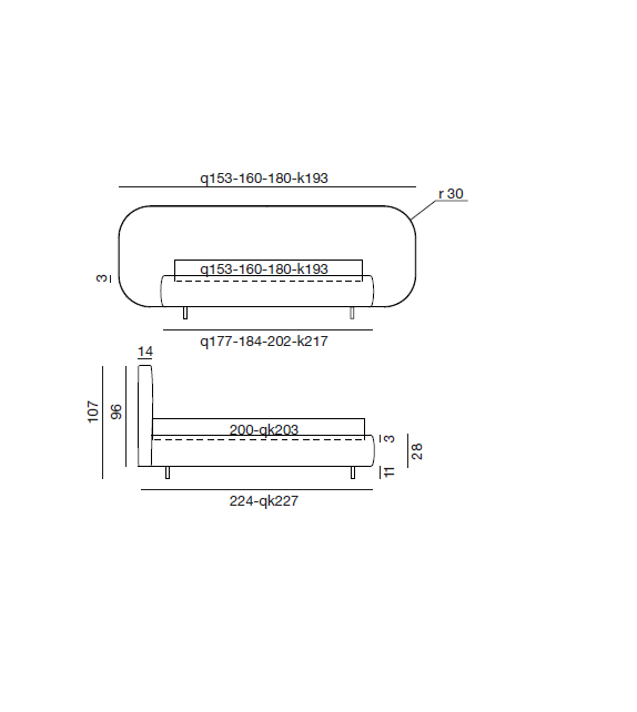 B–Curve Twils Cama