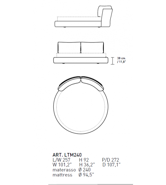 Timeo Round Alivar Bed