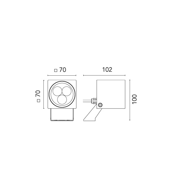 Heavy Metal Spot 2 Flos Lámpara de Pared/Techo/Pie