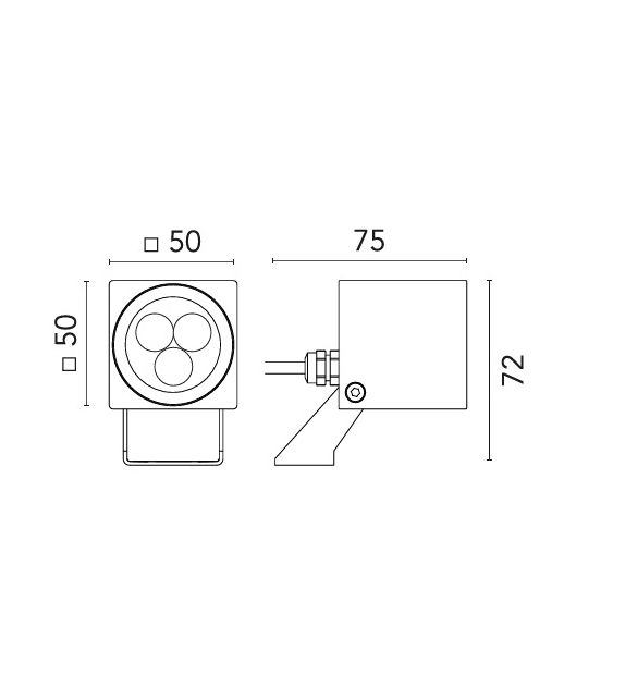 Heavy Metal Spot 1 Flos Lampada da Parete/Soffitto/Terra
