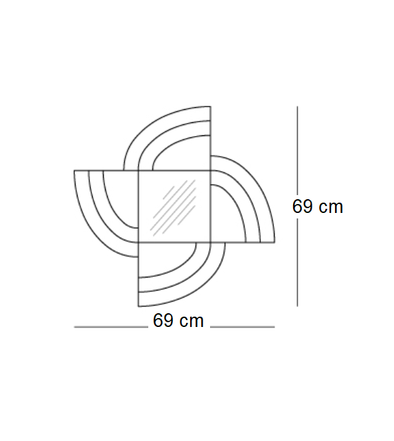 Dioniso 5 Glas Italia Specchio