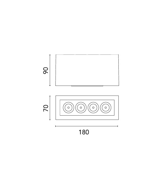 Mile 1 Flos Plafonnier