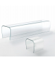 Bent glass bench