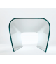 Bent glass bench