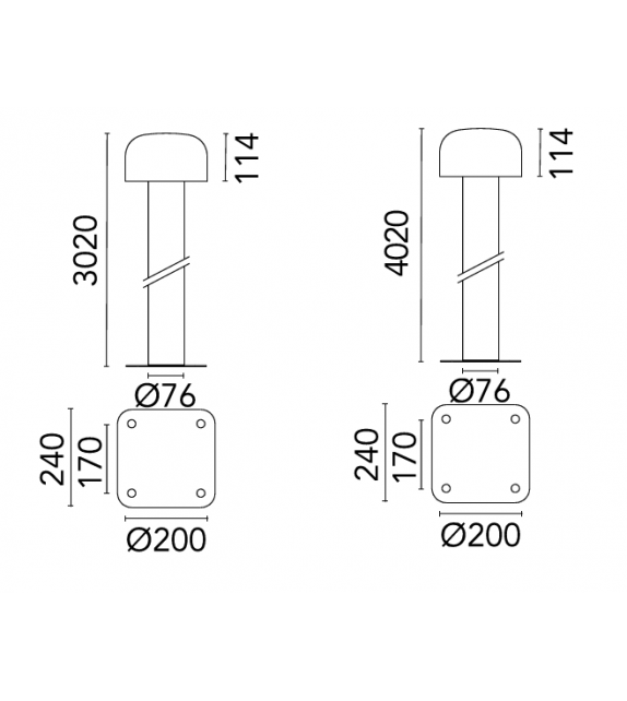 Bellhop Bollard Flos Lampadaire