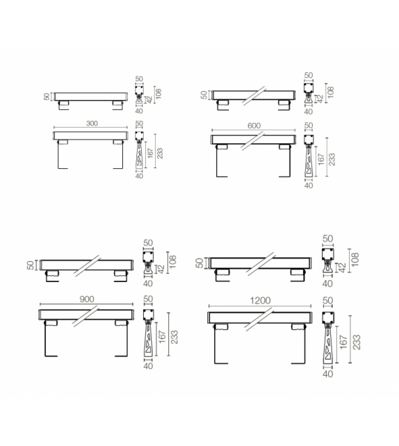 Outgraze 50 Easy T-W Dali Flos Wall/Ceiling Lamp