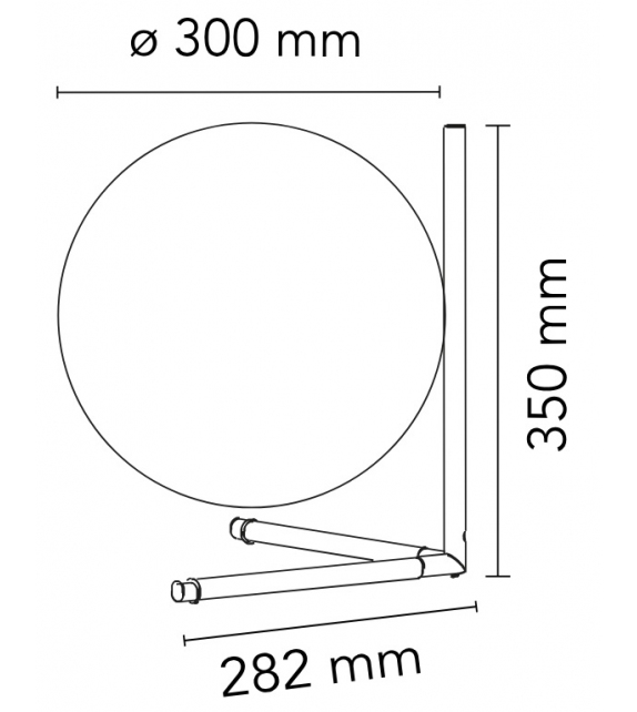 Listo para entregar - IC T2 Lámpara de Mesa Flos