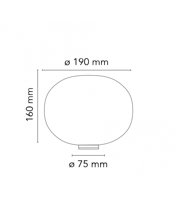 Listo para entregar - Glo-Ball Basic Zero Làmpara de Mesa Flos
