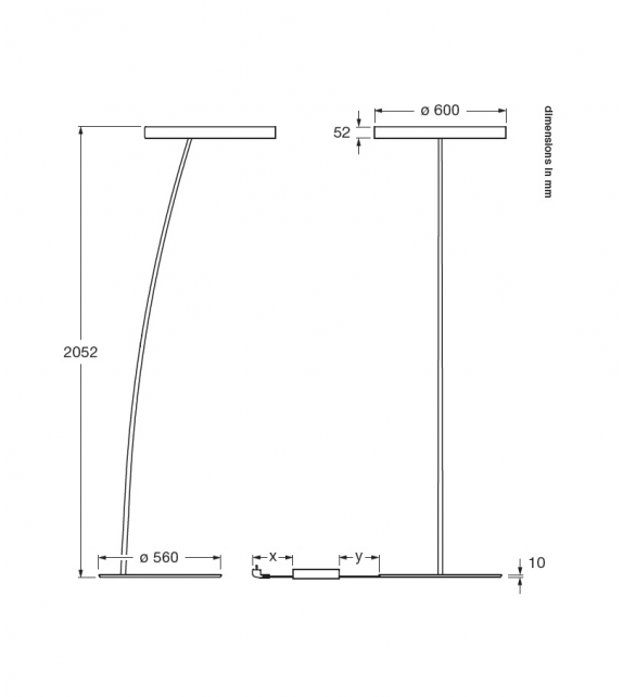 Ready for shipping - Mito Raggio Occhio Floor Lamp