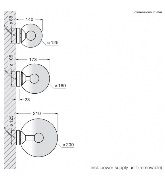 Listo para entregar - Luna Scura Occhio Lámpara de Pared