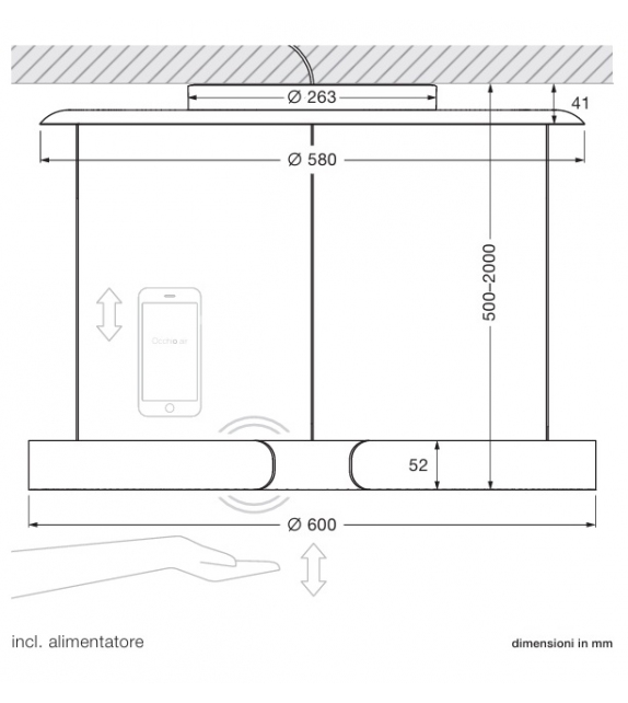 Prêt pour l'expédition - Mito Sospeso Move 40 Occhio Suspension