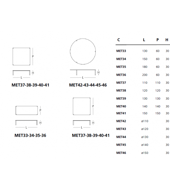 Metal Glas Italia Table Basse