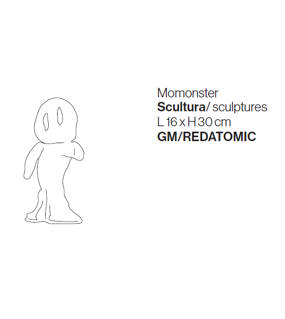 Listo para entregar - Momonsters Red Atomic Bosa Escultura