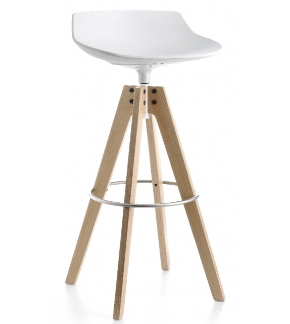 Flow Stool Tabouret Avec 4 Pieds VN Chêne MDF Italia