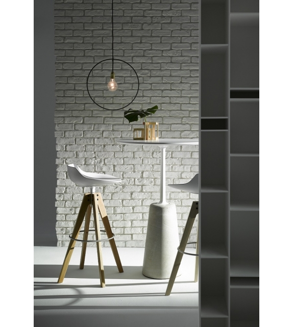 Flow Stool Tabouret Avec 4 Pieds VN Chêne MDF Italia