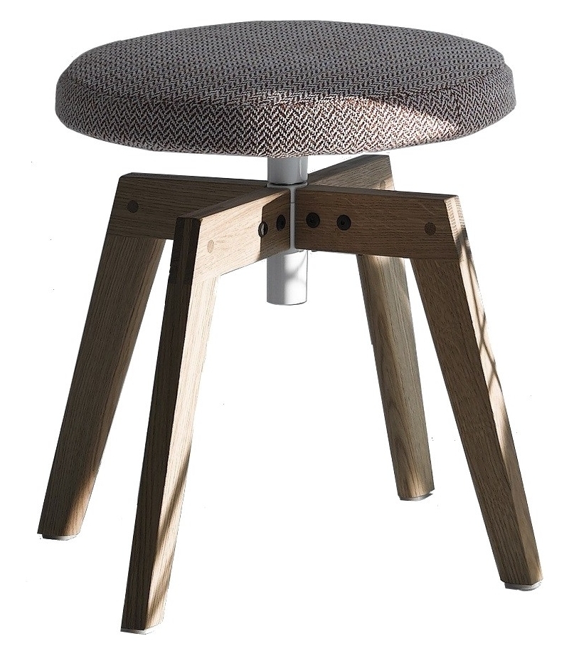 Flow MDF Italia Pouf 4 Gambe Rovere