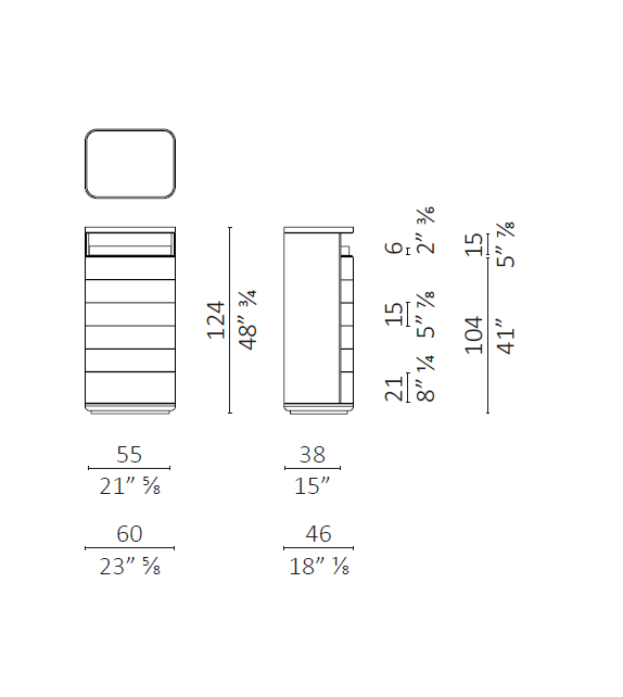 Listo para entregar - Duo Poltrona Frau & Ceccotti Collezioni Cajonera