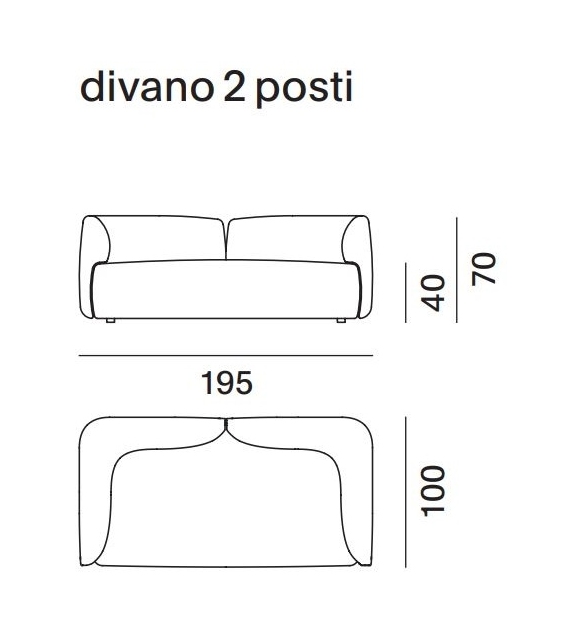 Cosy MDF Italia Canapé 2 Places