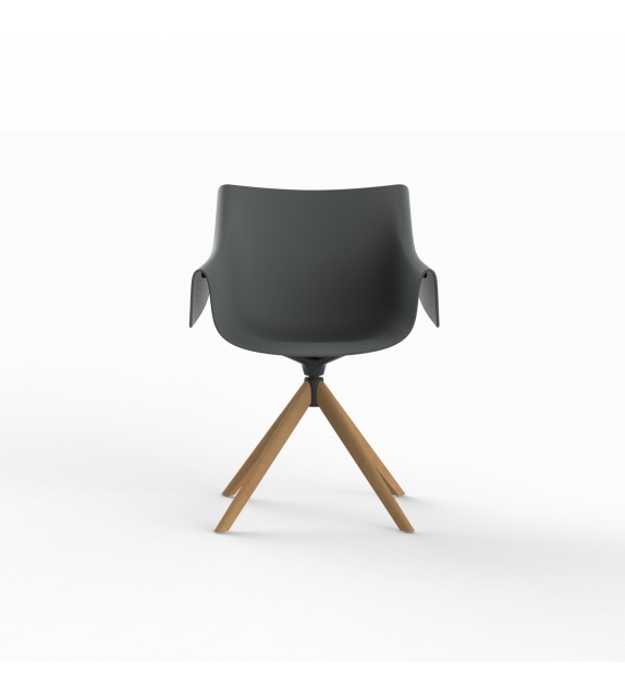 Manta Vondom Wooden Swivel Armchair
