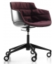 Flow Slim Fauteuil Rembourrèe 5 Branches Avec Roulettes MDF Italia