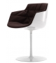 Flow Slim Padded Armchair With Central Leg MDF Italia