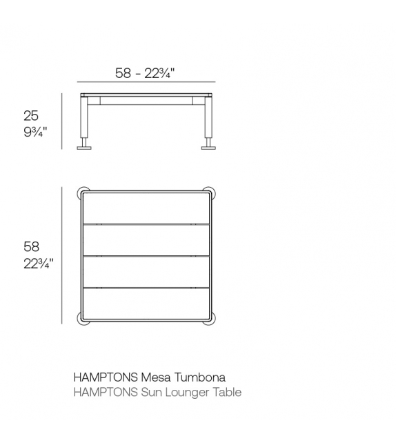 Hamptons Vondom Mesita para Tumbona