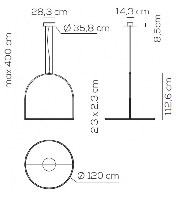 U-Light Axo Light Lampada a Sospensione