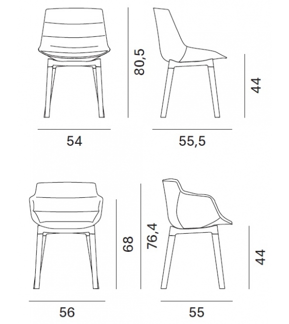 Flow Textile Cross MDF Italia Chaise