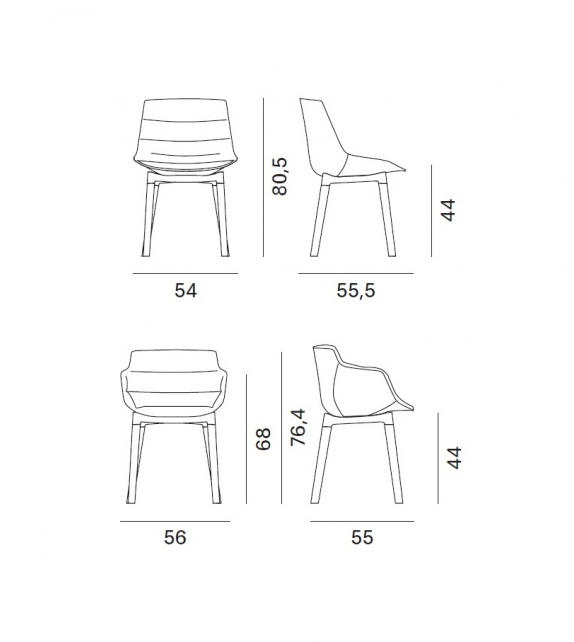Flow Textile Cross Rovere MDF Italia Chaise