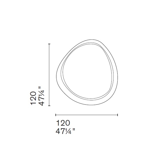 Prêt pour l'expédition - Aura Calligaris Miroir