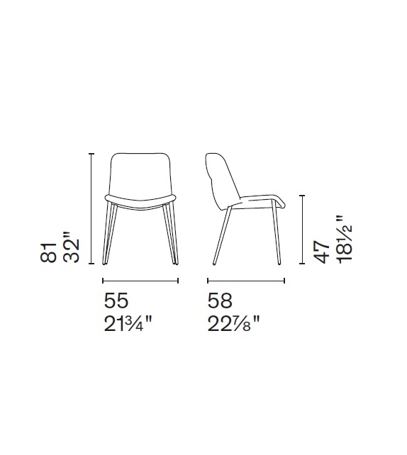Prêt pour l'expédition - Onda Calligaris Chaise