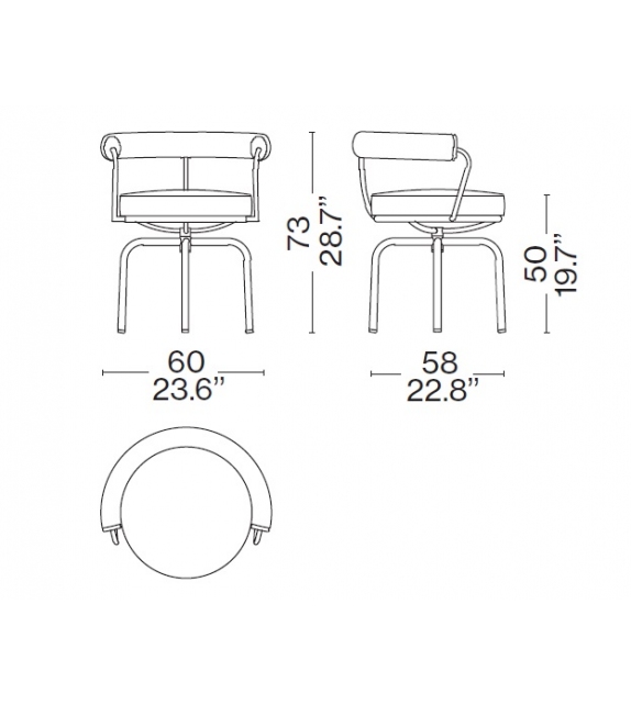 7 Fauteuil Tournant Cassina Armstuhl