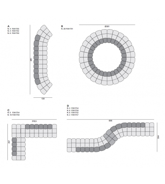 Array MDF Italia Divano Modulare