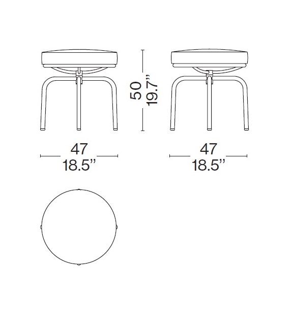 8 Tabouret Tournant Cassina Sgabello