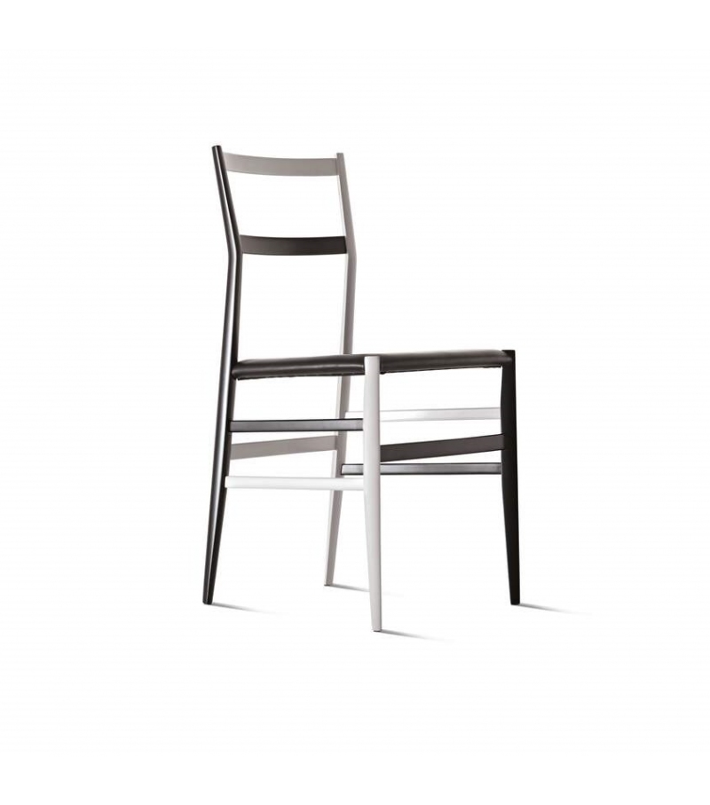 699 Cassina Upholstered Chair White/Black
