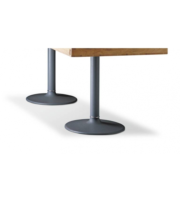11 Table Pieds Corolle, Plateau Bois Cassina Tavolo