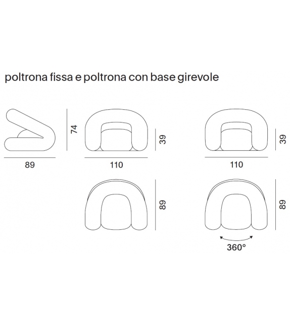 Peggy MDF Italia Armchair