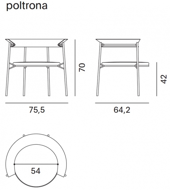 Cantle MDF Italia Poltroncina