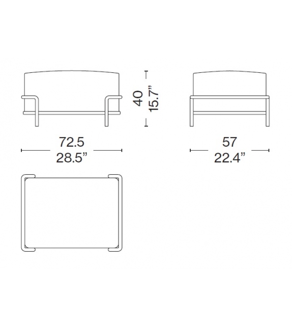 2 Ottomane Cassina Puf